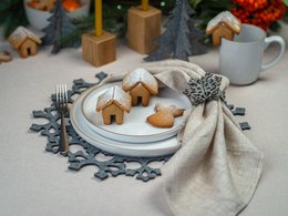 Kersttafelplacemat SNOWFLAKE