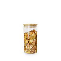 Glass jars with wooden lid 600 ml