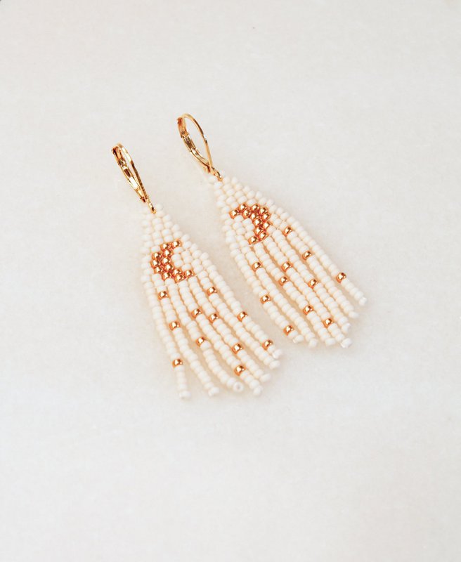 Boucles d'oreilles • Tiny Moon, noir, or