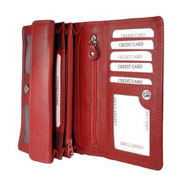 Skórzany Portfel Damski RFID - Skórzany Portfel Damski - Model Harmonijka