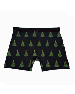 Boxershorts – Schwarz mit Weihnachtsbäumen