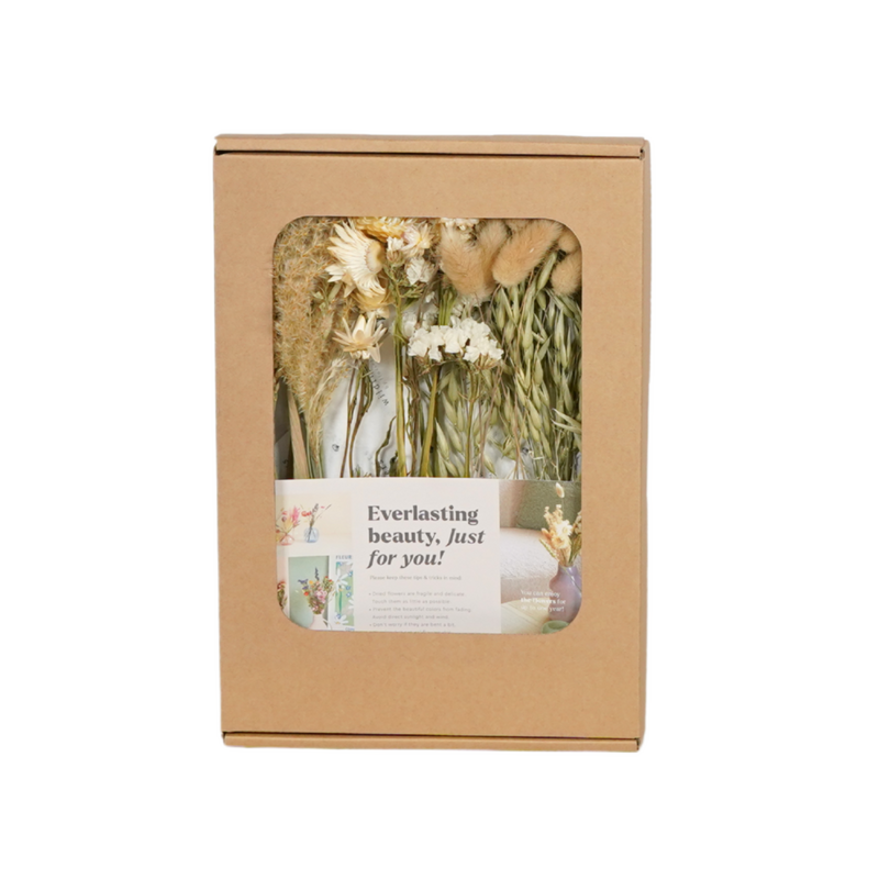 Geschenkdoos - Gedroogde Bloemen in Brievenbus - Naturel