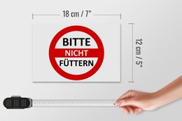 Tin sign warning sign 18x12cm Please do not feed (red/white) sign