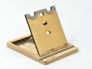 Krea-Wood handmade wooden tablet stand made by birch wood, natural colour