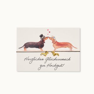 Armbandkaart met twee armbanden: Gefeliciteerd met jullie bruiloft