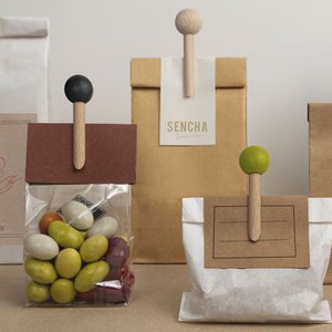 Auswahl von 24 "Pince-mi" Holztaschenclips