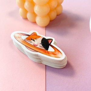 Caturn Vinyl Sticker