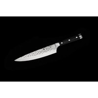 KATAHIRO ZEN - 8" chef's knife made of 67 layers of Japanese VG-10 ladder damask with hammer finish, fiber carbon handle