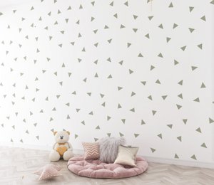 Tapete Kinderzimmer Dreieck - Olive Spring