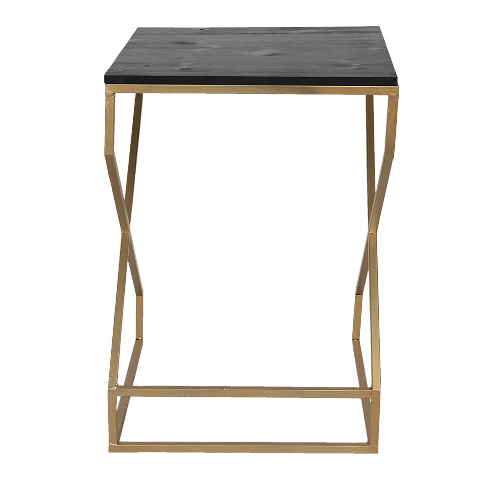 Bijzettafel 40x40x55 cm Goudkleurig IJzer Plantentafel