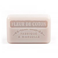 5x Savon de Marseille Baumwollblume / Fleur de Coton Seife - handgefertigt und angereichert mit Bio -Sheabutter - luxuriöse Feuchtigkeitseife - 4 oz