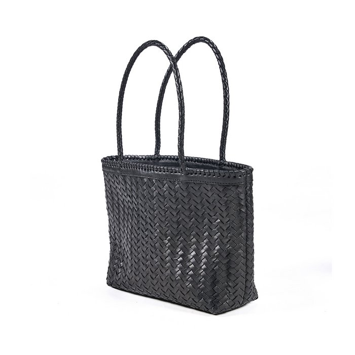 De haute tote tas - zwart