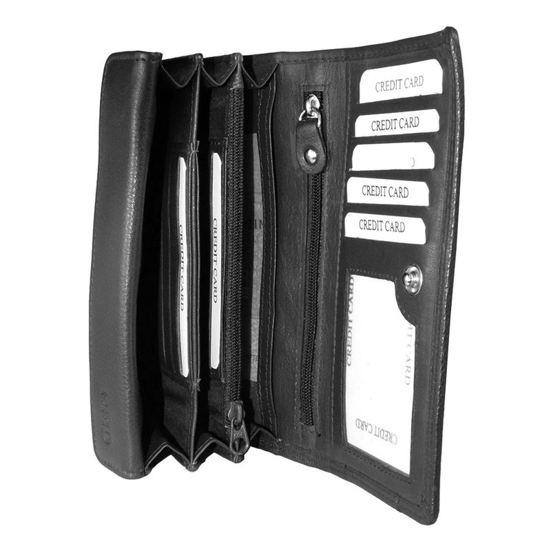 Skórzany Portfel Damski RFID - Skórzany Portfel Damski - Model Harmonijka