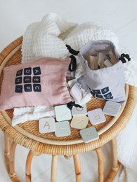 Colorful alphabet, wooden blocks, learning toy