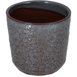 A round, ceramic bucket in a mottled gray and brown color, measuring 13.5cm in diameter and 12.5cm in height, suitable for use with the TO12 and O models.