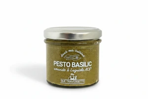 Vegetarische aperitiefsaus/spread│ Pestosaus ▸ Amandel en Laguiole basilicum