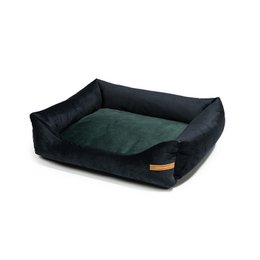 Cama para perros "Otto" negra con colchón ortopédico