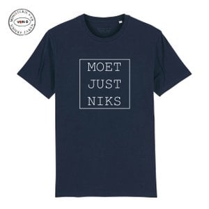 T-shirt unisex - Navy - Moet Just Niks