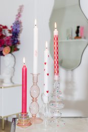 Print Dinner candles - Set of 4 - Perfect Match