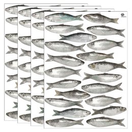 Akvarel sardin wallsticker