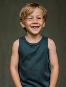 Wollen Kinderhemd - Merinowol - Orion Blue