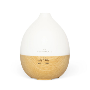 Nimbus 2.0 tevens nachtlampje - Geurwolkje® Diffuser - Licht hout - 200 ml - Adviesprijs €44,95