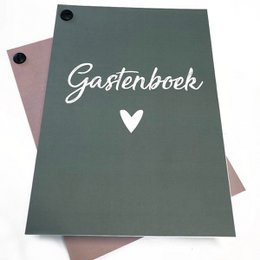 Gastenboek invulkaarten 50 pers. - Groen