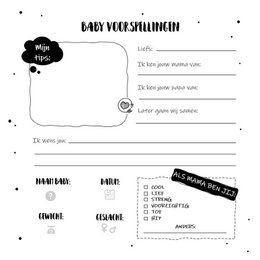 Fill-in Book SilliBeads - The Babyshower Fill-in Book - Hardcover Wire-o (SORT/HVID RANGE)