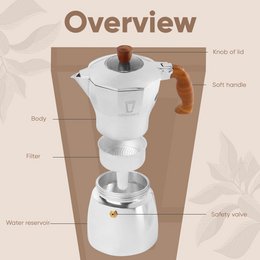 Moka-Kanne aus Aluminium, 300 ml