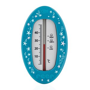 Badthermometer ovaal - blauw