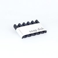 Soap dish made from recycled PET sepia black onda