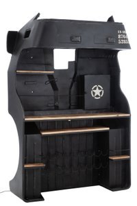 J-Line bar Vrachtwagen - metaal/mango - hout - zwart/naturel