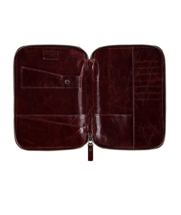 Lena lederen reisetui - bordeaux rood