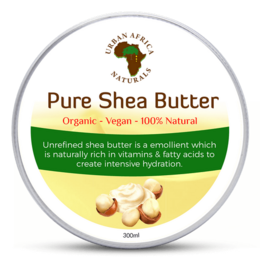 Pure, organic, and vegan shea butter with a rich, creamy texture that deeply moisturizes skin. Unrefined for maximum benefits.