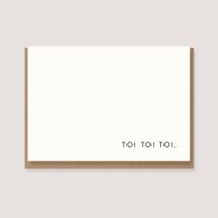 Folded card with envelope - "Toi, Toi, Toi"