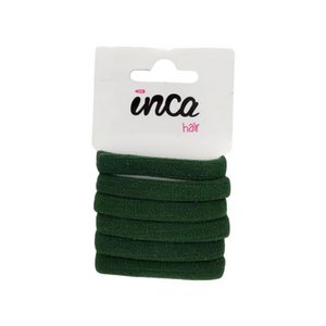 Pack of 6 Hair Bands - Acrylic - Bottle Green