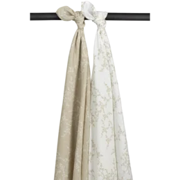Soft, absorbent baby bath towels in a neutral sand color with a delicate floral pattern. Available in various sizes and multi-packs for versatile use.
