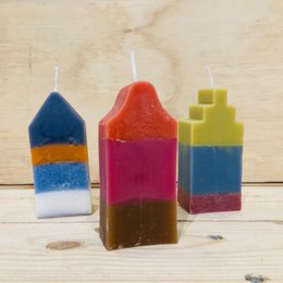 Upcycled stearinlys