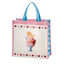 Carrying bag "Guardian Angel" made of RPET material, featuring a design with a guardian angel and hearts, suitable for gift-giving.