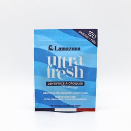 Ultra fresh chewable toothpaste in mint flavor, certified organic by COSMOS.