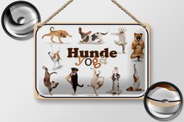 Tin sign 18x12cm dogs yoga wall decoration