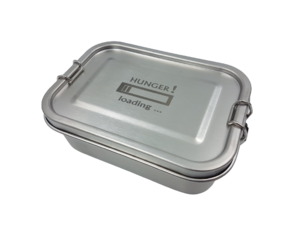 Brotdose "Piet", lunch box, Edelstahl, dicht, 800ml, Motiv loading battery
