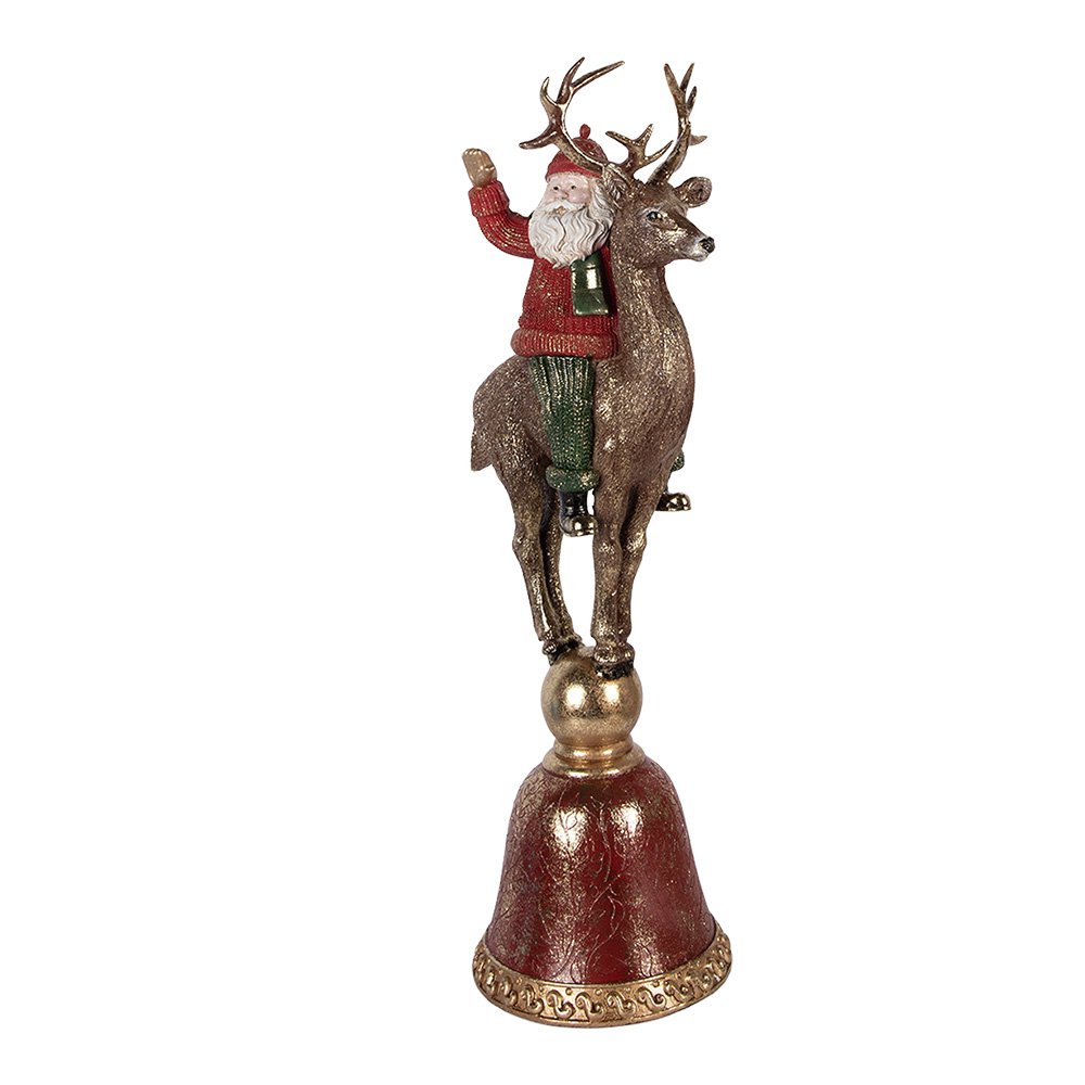 Decoratie Beeld Kerstman 24x20x63 cm Bruin Kunststof