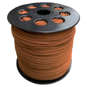 Faux Suede Lace 3 mm Light Brown 100 meters