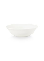 White ceramic bowl, 15cm in diameter, suitable for serving various dishes or as a decorative piece.