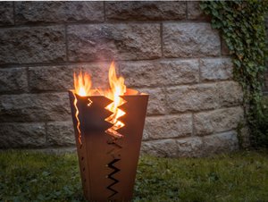 Vuurkorfflitser, 35 x 35 x 60 cm, weerbestendig staal