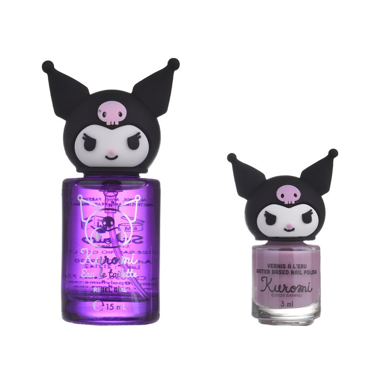Coffret Vernis à Ongles à l'Eau 3ml & Eau de Toilette 15ml Kuromi x6