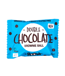 Double chocolate brownie ball, organic, 40g, snack bar.