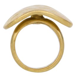 Golden oval plated zamak ring. size 16