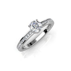 Bague Elise - Argente et Cristal